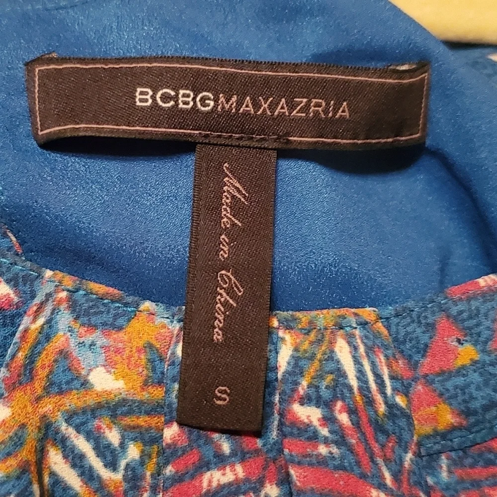 BCBG Maxazaria Lana Blue High Low Daytime Night time Size S. Lightweight